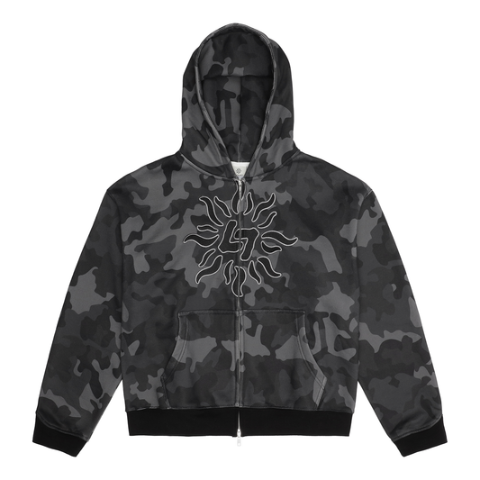 Dark Camo Zip Hoodie